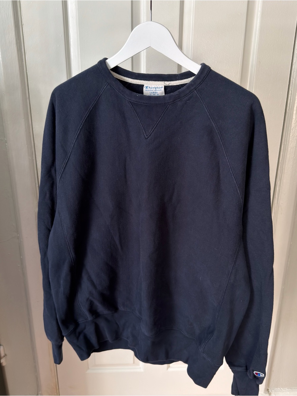 Champion Reverse Weave Men's Navy Heavyweight Crewneck Sweatshirt